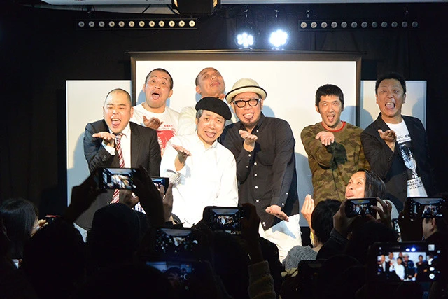 「漫画家」の森田まさのり先生(中央左)と長田悠幸先生(中央右)