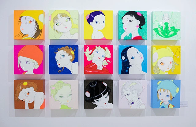 天野さんのファインアートも多数展示されている。こちらは、連作の「Candy Girl」