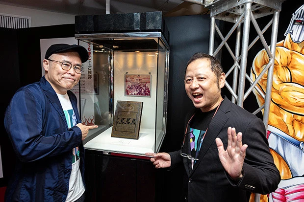 1978年に受賞した赤塚賞準入選時のパネルと