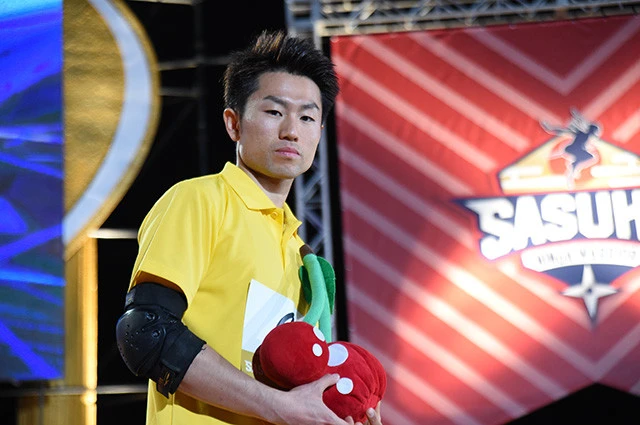 「山形県庁の星」といわれる多田竜也。現役最強プレーヤーのあの森本裕介をして「同年代のライバル」といわしめる実力者で、山形で建設会社を営むSASUKEフリーク嵐田良一氏の運営する「嵐田パーク」を練習拠点にしている。第37回大会はゼッケン49番で出場