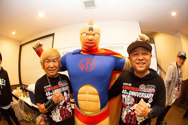 楽屋では、奇跡の３ショットが実現！