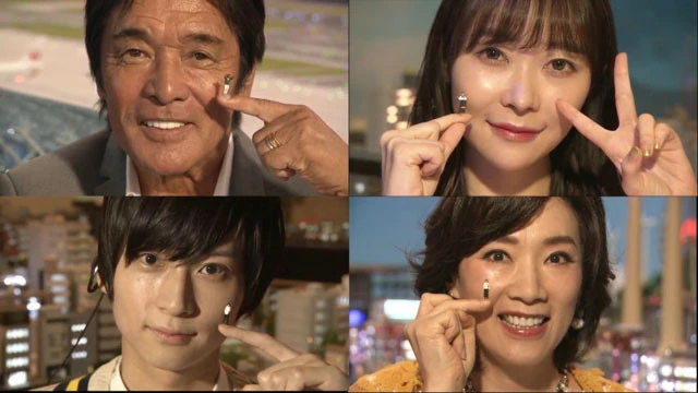 自身の80分の1サイズのフィギュアとともに。(左上から)松崎しげる、指原莉乃、荒牧慶彦、真琴つばさ(C)khara、(C)Naoko Takeuchi