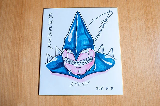 『キン肉マン』263話に自身の考案した「メガロマン」が登場。「試合を組んでほしい」という希望は叶わなかったが、