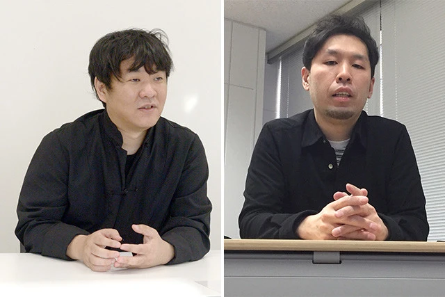 漫画家・押切蓮介氏（左）と『バイオハザード　ヴィレッジ』のディレクターを務める佐藤盛正氏（右）