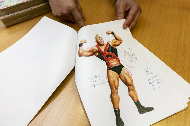 実際に掲載されるイラスト。図鑑だけに筋肉の一筋一筋にこだわりが。肉愛スタッフたちが結集したからこその共同作業