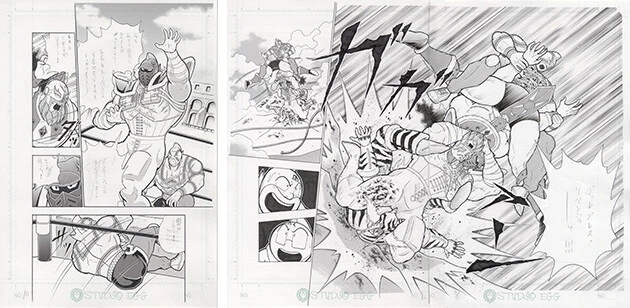 『キン肉マン』ＪＣ７６巻から、嶋田先生と中井先生のお気に入りシーン