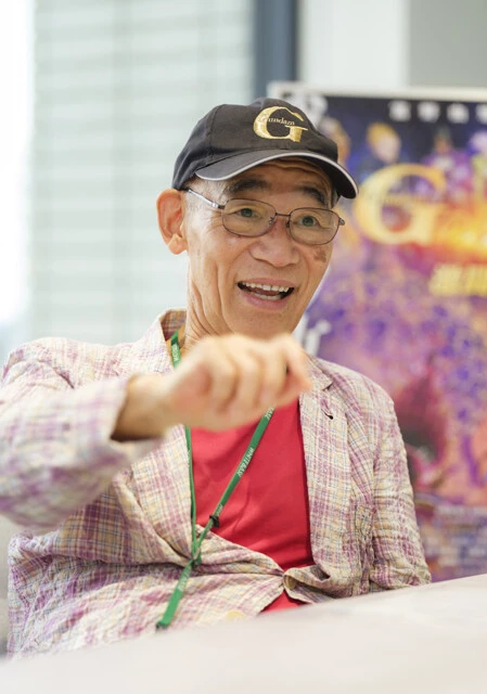 『G-レコ』について笑顔で語る富野監督。80歳になってもその創作意欲のみなぎりに衰えはない。端的に言って、カッコいい!