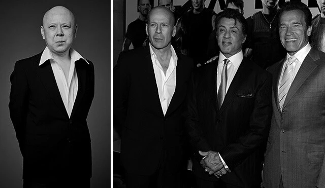 『エクスペンダブルズ』２０１０年　シルヴェスター・スタローンが主演・監督を務めたアクション映画。ブルース・ウィリス、アーノルド・シュワルツェネッガー、ジェイソン・ステイサム、ジェット・リーなど伝説のアクションスターたちが集結した