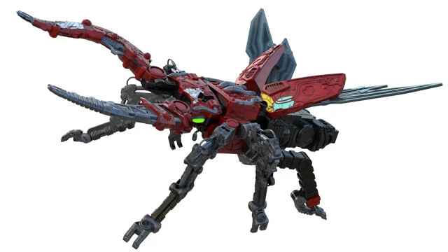 5人の主人公たちが操るメカは、昆虫のフォルムをリアルに再現。各昆虫の実際の動きも検証され、劇中のバトルシーンに生かされている。ただし、カラーリングはリアルにこだわらず、個性的だ。©テレビ朝日・東映AG・東映