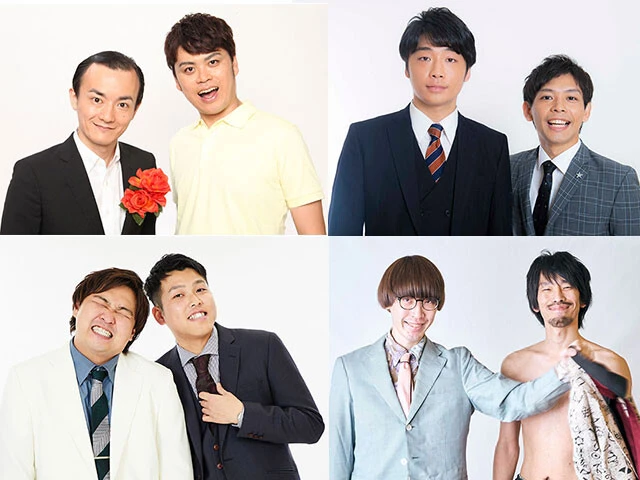 (左上から時計まわりに)ななまがり、さや香(2022ファイナリスト)、真空ジェシカ(2022ファイナリスト)、ダブルヒガシ(2023ワイルドカード)