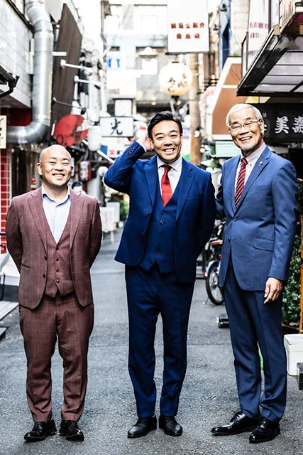 （左から）ギャロップの林健と毛利大亮、オール阪神・巨人のオール巨人が漫才論を語る！