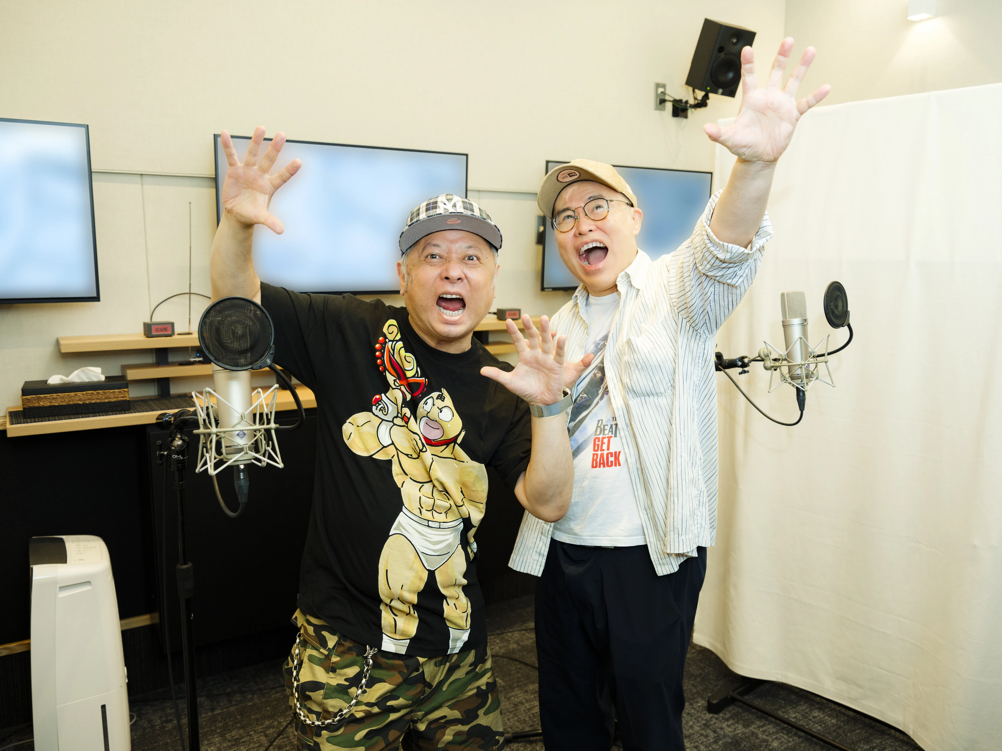 来年放送が発表されたアニメ『キン肉マン』完璧超人始祖編のアフレコ現場に来訪したゆでたまご先生