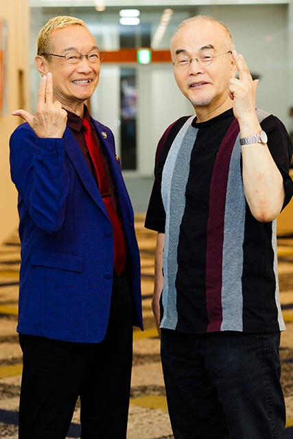 『劇場版シティーハンター 天使の涙』冴羽獠役・神谷明氏(左)と、総監督・こだま兼嗣氏