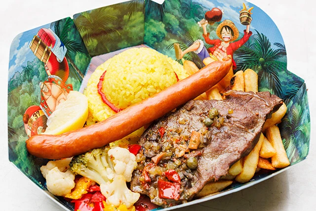 牛グリルがメインの「ルフィの肉肉プレート」