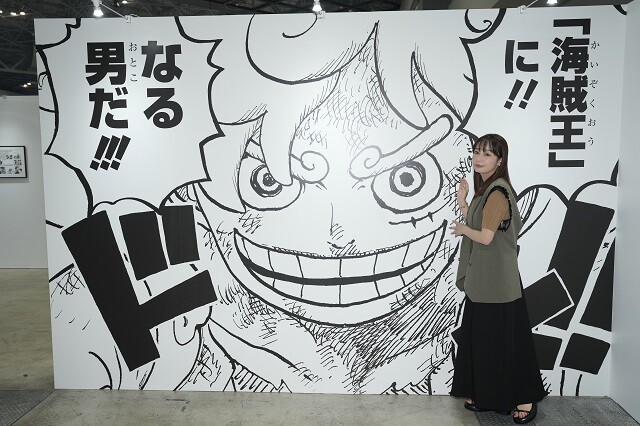 The "ROAD TO GEAR 5 Exhibition" showcased the process leading up to Gear 5. "You can follow what happened from Gear 1 to Gear 5 through the reproductions of the original drawings, and I was stoked to see that famous scene that I love!"