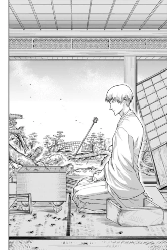 突然の大地震に周りが動揺する中、まったく揺るがない新堂竜王。5タイトルを持つ最強のライバル