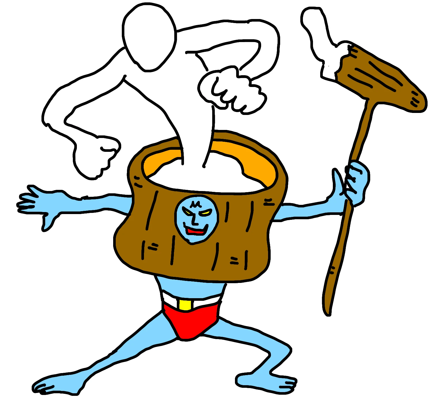 なすなかにし中西さん考案超人「モチツキ大帝」