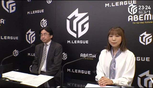 実況に臨む松嶋氏。公式実況は松嶋氏のほか、元プロ雀士の小林未沙氏、現役プロ雀士の日吉辰哉氏がいる(C)AbemaTV, Inc./(C)Mリーグ