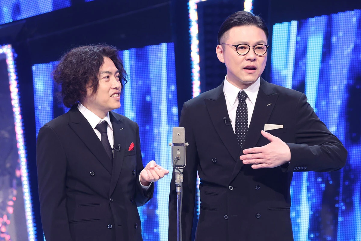 ガクテンソクは『THE SECOND』で、1回戦でラフ次元、準決勝で金属バット、決勝では大会史上最高得点の294点を出してザ・パンチに勝ち優勝した　©フジテレビ