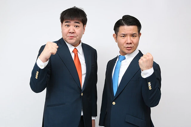 ハンジロウ（結成22年目・マセキ芸能社）　たーにー（左）しゅうごパーク（右）©フジテレビ