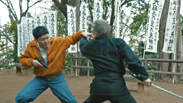 今作は「アクションによってストーリーを語る」©「フレイムユニオン 最強殺し屋伝説国岡[私闘編]」製作委員会