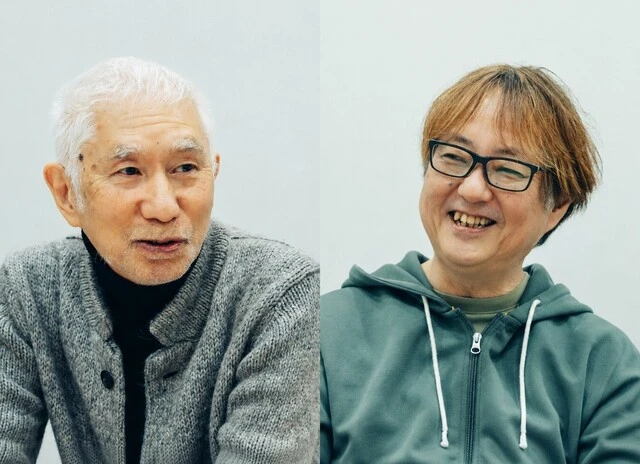 『吉田拓郎から始めるロックスター列伝』著者の田家秀樹氏（左）とスージー鈴木氏