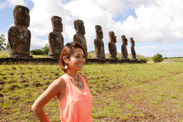 謎に包まれた7体のモアイと同じ景色を眺めてみる