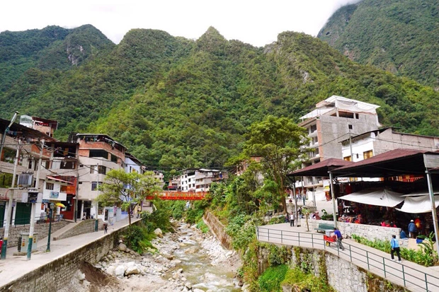 日本で見たような温泉街