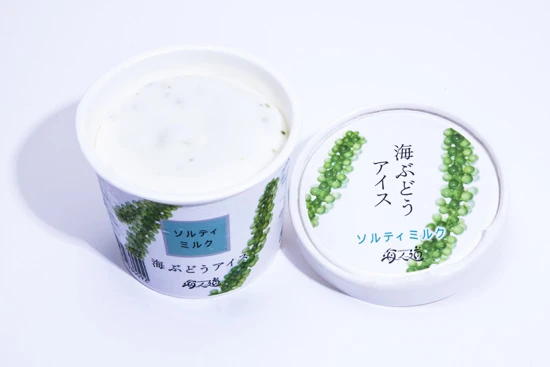 「海ぶどうアイス ソルティミルク」(海ん道/沖縄)