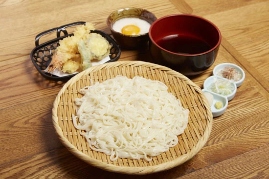  氷見うどん天ぷらセット＋月見とろろ（開元）