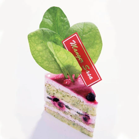 ほうれん草とカシスのショート（マンジェ・ササ　自由が丘店）