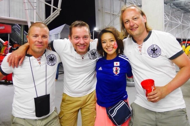 ドイツ人はギリシャ応援かと思いきや日本サポーター。ダンケシェーン!