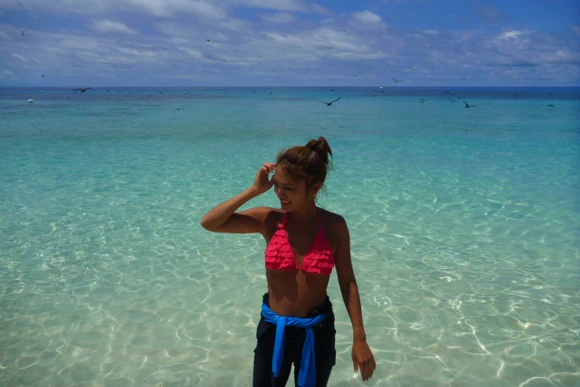 グレートバリアリーフの色は最高の青でした!