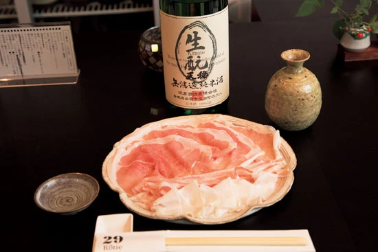 天穏 生(き)もと純米酒×生ハム3種盛り