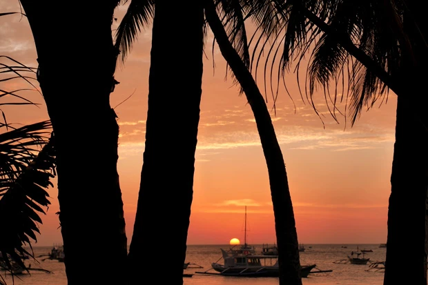 サンセットも完璧。ピンクやオレンジや紫など、毎日いろんなパターンが見れた