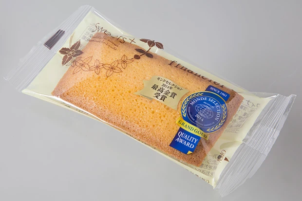 意外と知られていない絶品スイーツ。外はサクサク、中はしっとり。3年連続モンドセレクション受賞、昨年は最高金賞を獲得した。123円