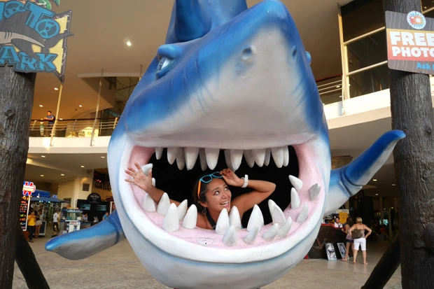 こっちのサメじゃなくてジンベイザメちゃんに会いに行きまーす