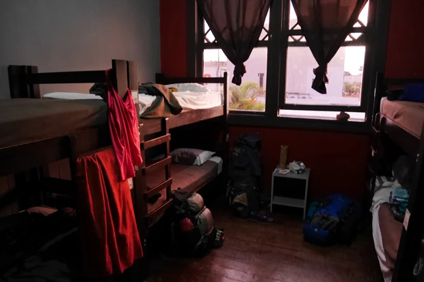 旅人の集うドミトリーに落ち着く