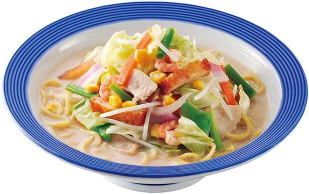 長崎ちゃんぽん(490円+税)野菜たっぷりで超ヘルシー!