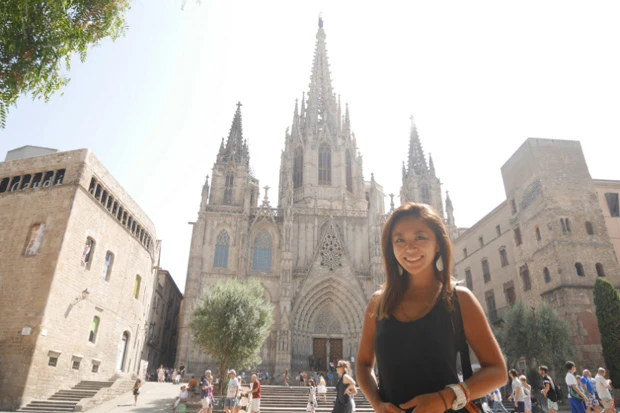 まずはバルセロナに到着。美しい街並みに気分上々~♪