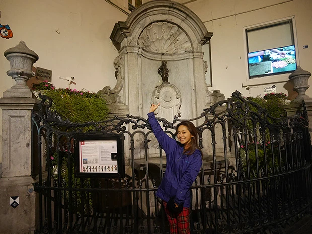 1619年生まれのブリュッセルの最長老市民・小便小僧。私よりチビなところに好感が持てます(笑)