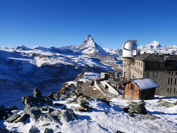 登山鉄道で一気に展望台まで