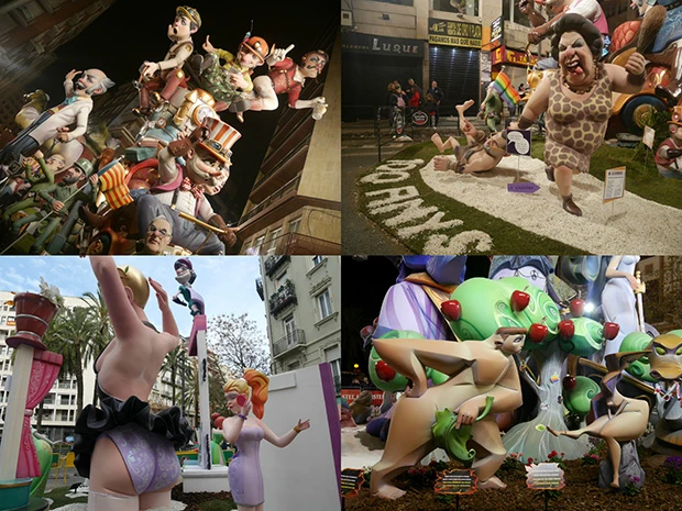 大小、数百体も展示されているという張子人形「ファリャ」