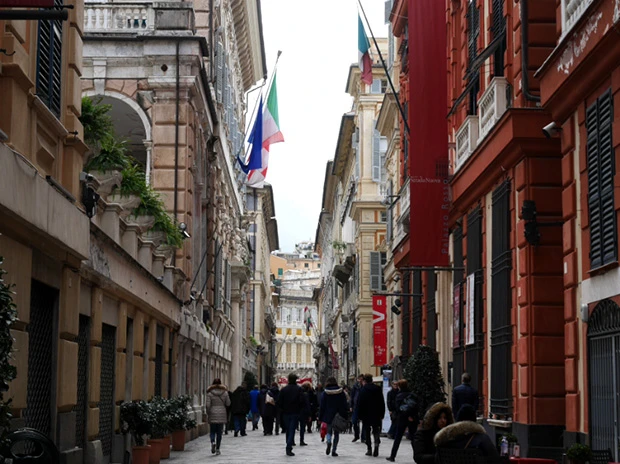 宮殿が並ぶガリバルディ通り。世界遺産の一部だがそこまで派手ではない印象