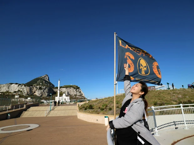 ジブラルタルの最南端、エウローパ岬。白い建物はモスク