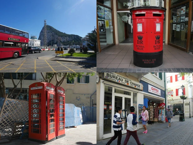 ジブラルタルの街中はさすがイギリス領と言わんばかり