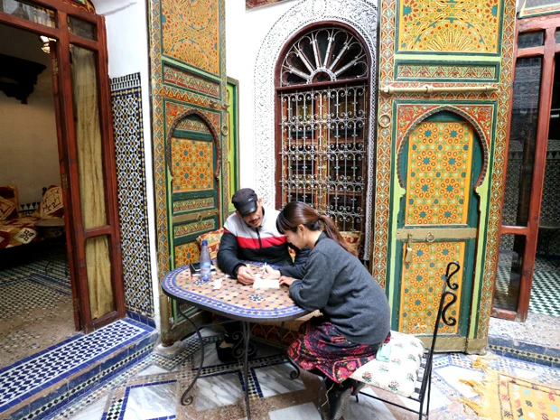 宿主と言語エクスチェンジ。アラビア語は難しくて数字も覚えられない