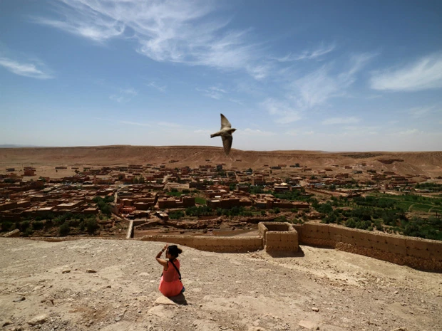 頂上から見た新市街。ほとんどの人は新市街に住居を移してるんだって
