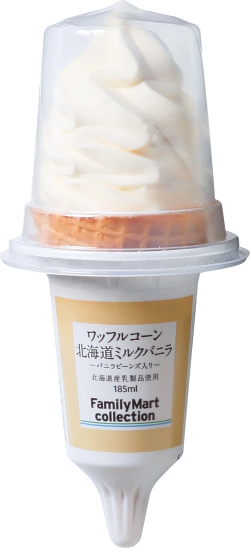ワッフルコーン 北海道ミルクバニラ 194円