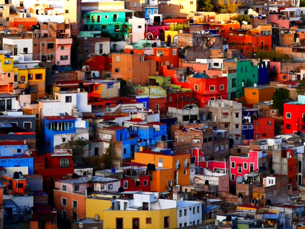 まるでレゴのような建物がいっぱい